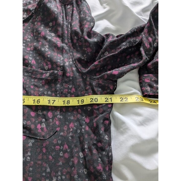 Eddie Bauer Top Women XL Red Black Dotted Long Sleeve Blouse Cottagecore Light - Picture 11 of 13